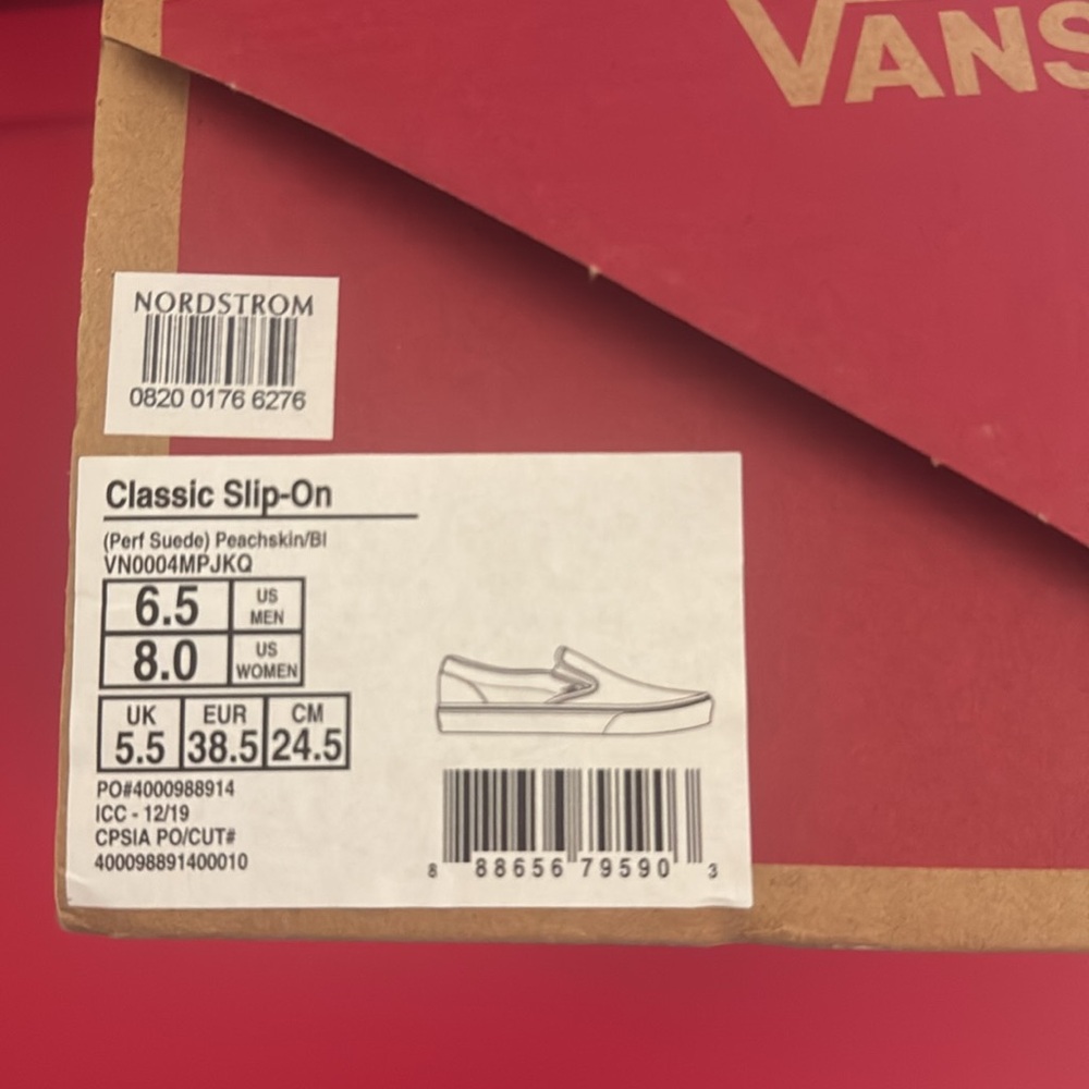 VANS Slip On Sneaker Womens Size 8 Perforated - Picture 5 of 5